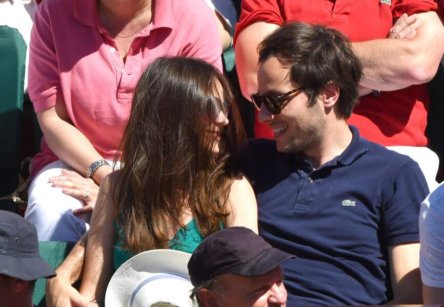Vianney et sa compagne lors de la finale dames de Roland Garros à Paris le 10 juin 2017.