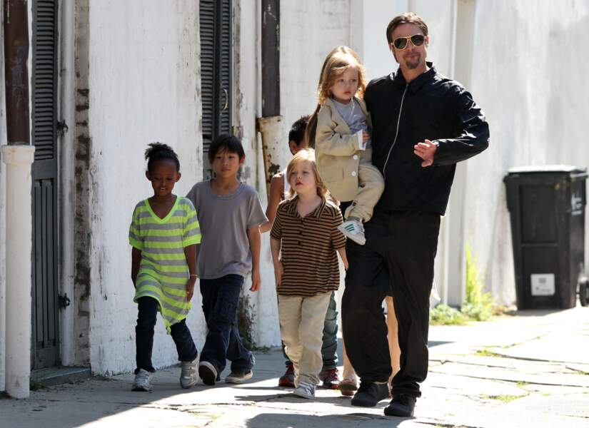 Shiloh Jolie-Pitt, en famille à la Nouvelle-Orléans en mars 2011