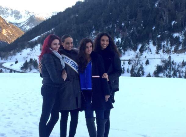 Quatre Miss France en vacances au ski