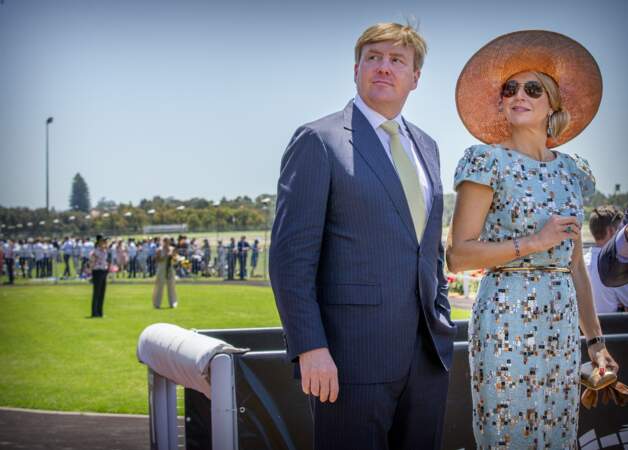La reine Maxima et le roi Willem-Alexander des Pays-Bas à l'hippodrome de Perth le 1er novembre 2016