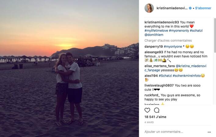 Kristina Mladenovic et Dominic Thiem un couple complice