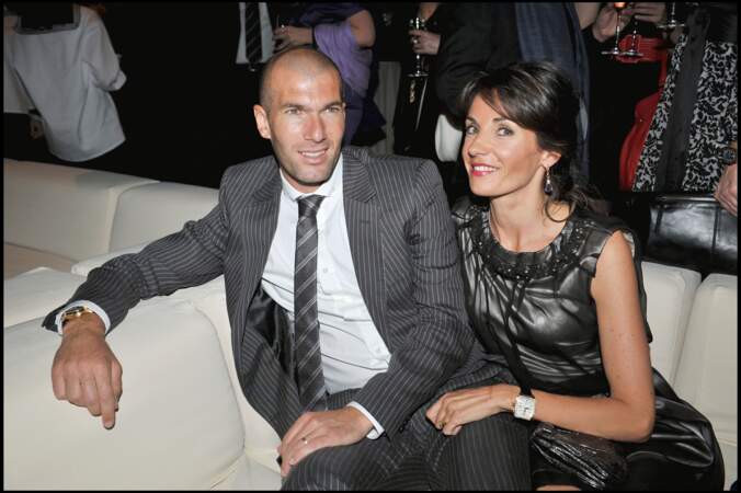 Zinédine Zidane et sa femme Véronique lors de la soirée IWC Schaffhausen à Genève en 2008
