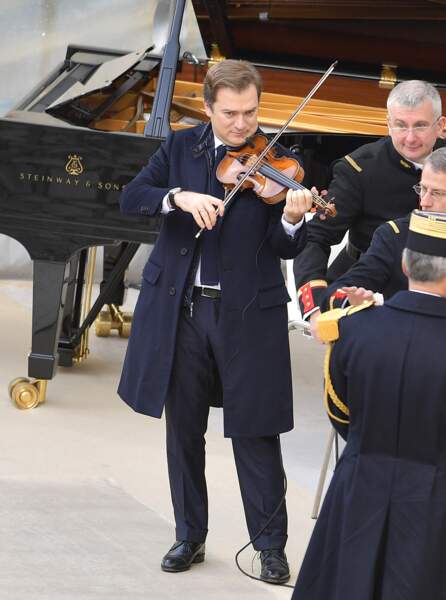 Le musicien Renaud Capuçon, lors de la cérémonie d'hommage national à Jean d'Ormesson aux Invalides