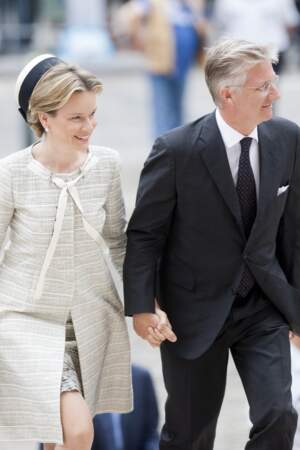 Le roi Philippe de Belgique et la reine Mathilde célèbrent le 20e anniversaire de la mort du roi Baudouin, en 2013.