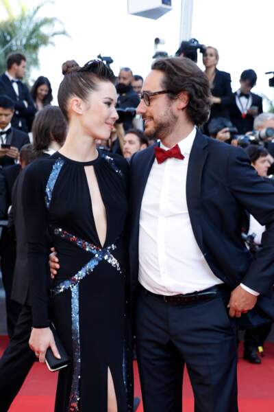 Thomas Hollande et sa compagne Emilie Broussouloux, à Cannes le 28 mai 2017