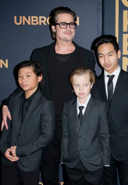 Brad Pitt, fier de ses enfants, ici, Pax, Maddox et Shiloh