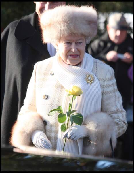 Quand la reine a porté de la fourrure, pour les fêtes de Noël en 2010
