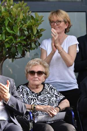 Accompagnée de sa fille Claude à l'inauguration de la rue Jacques et Bernadette Chirac à Brive-la-Gaillarde en 2018