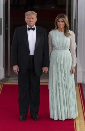 Melania et Donald Trump recevaient le premier ministre australien Scott Morrisson et sa femme ce 21 septembre