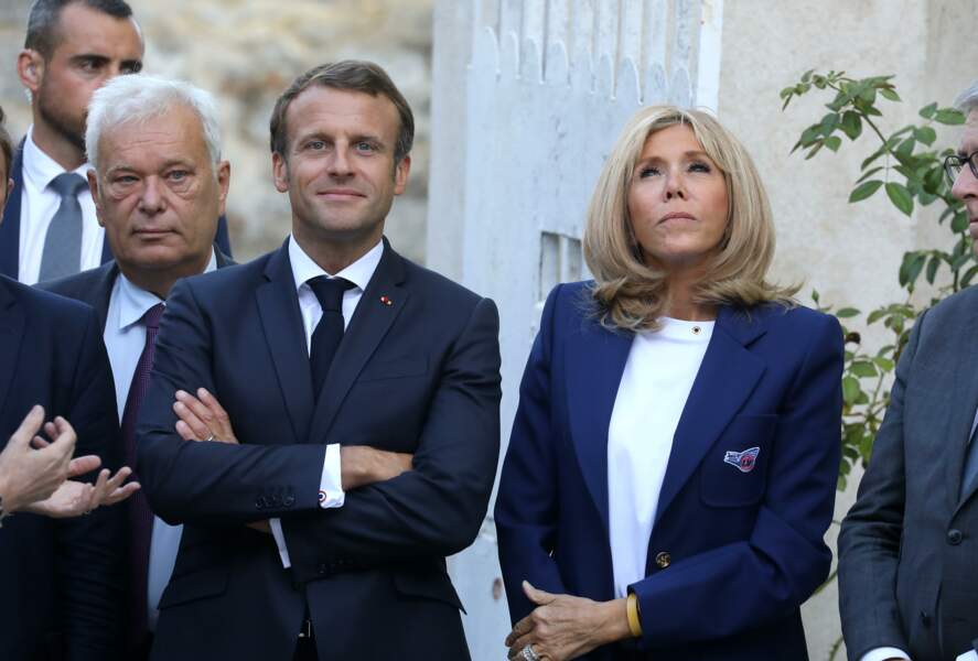 Ambiance très détendue pour Emmanuel et Brigitte Macron au château de By, ce vendredi 20 septembre