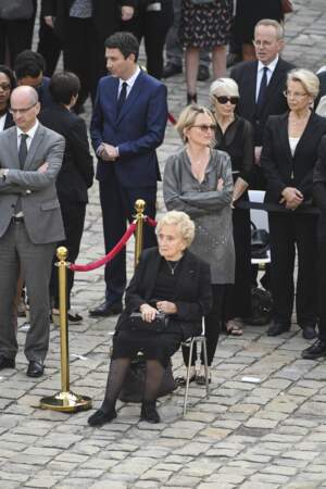 Bernadette et Claude Chirac lors de l'hommage national à Simone Veil aux Invalides, en 2017