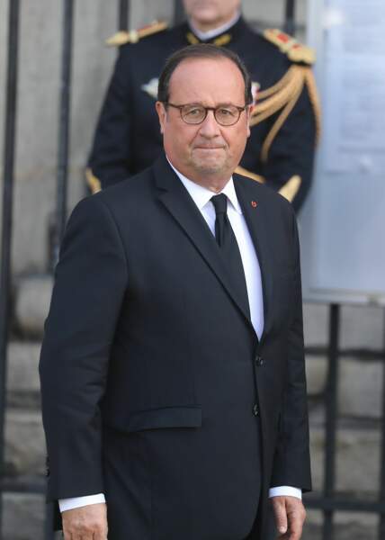 François Hollande aux obsèques de Jacques Chirac, en l'église Saint-Sulpice, à Paris, le 30 septembre 2019.