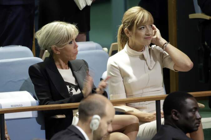 Brigitte Macron assiste au discours d'Emmanuel Macron à l'ONU mardi 19 septembre