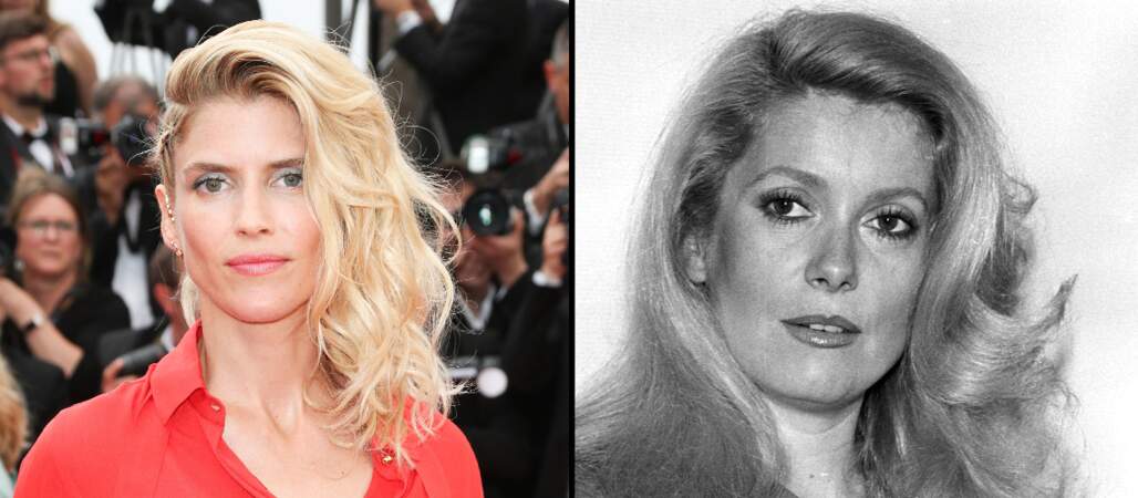A Cannes, même longue chevelure blonde pour Alice Taglioni ( 2018) et Catherine Deneuve (1979)