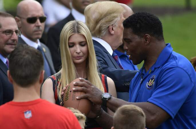 Mercredi 30, Donald et Ivanka Trump recevait des jeunes sportifs à la Maison Blanche