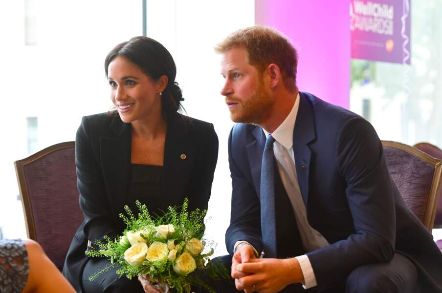 Le duc et la duchesse de Sussex arrivent au WellChild Awards à Londres - Crédit Photos : AbacaPress