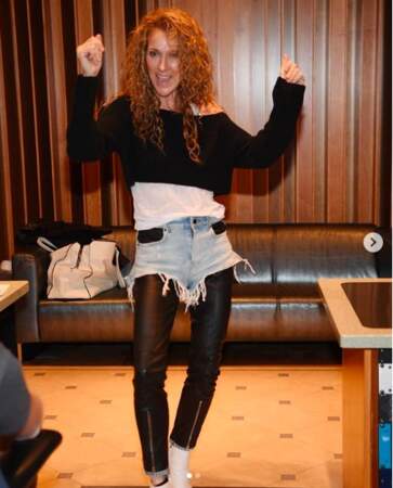 Céline Dion et son look très rock 80's relance la monde des cheveux gaufrés