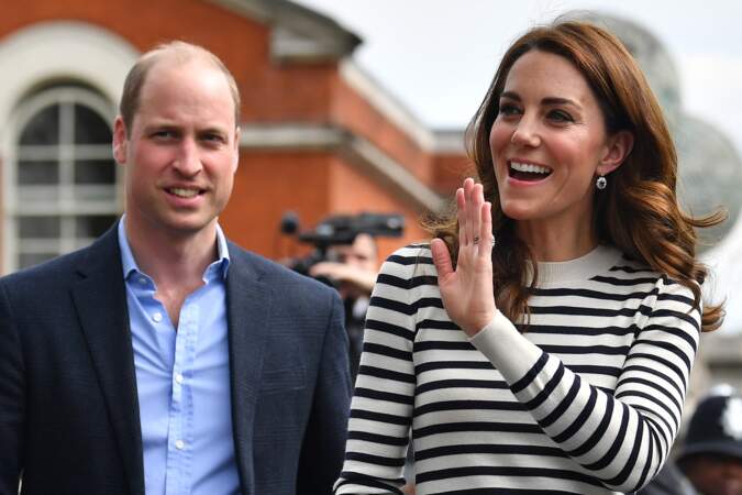 Kate Middleton et le prince William en tenues chic  et décontractées sur l'île de Wight, à Londres le 7 mai 2019
