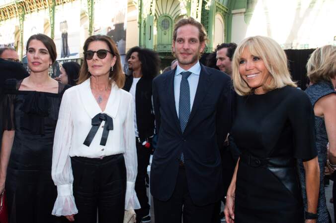 Charlotte Casiraghi, Caroline de Monaco, Andrea Casiraghi et Brigitte Macron
