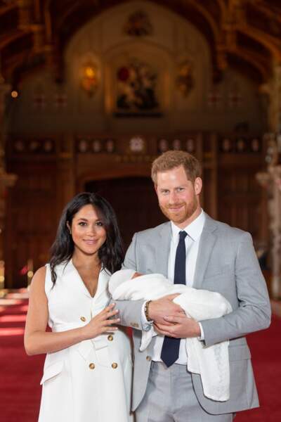 Deux jours après la naissance d'Archie, Meghan Markle et le prince Harry le présentaient au monde