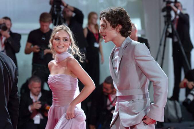 Venice - The King Premiere Lily Rose Depp and Timothee Chalamet