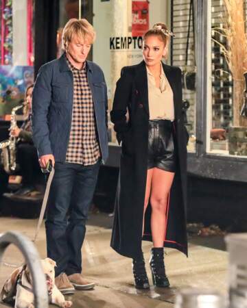 Jennifer Lopez a été aperçue avec  Owen Wilson sur le tournage du film "Marry Me" à New York, le 11 octobre 2019.