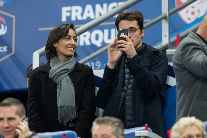 Leïla Kaddour et son chéri Pierre Guénard au Stade de France.