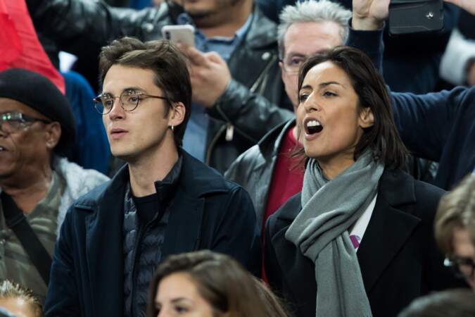 Leïla Kaddour et son compagnon, le chanteur Pierre Guénard, au Stade de France.