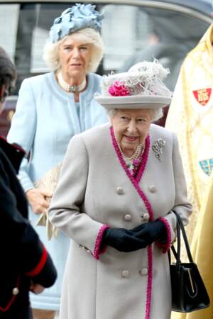 Il est très rare que la reine d'Angleterre et la duchesse de Cornouailles sortent toutes les deux, sans le prince Charles...
