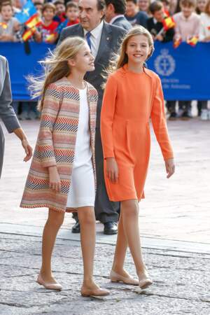 Les princesses Leonor et Sofia, à la 39ème édition de la cérémonie des "Princess of Asturias Awards", le 17 octobre 2019.