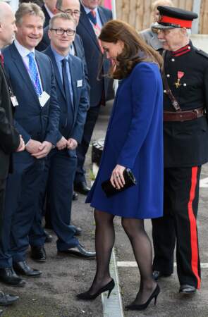 Kate Middleton lors d'une visite d'un centre de soins pour les addictions à Wickford, le 7 février 2018