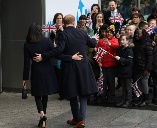 Meghan Markle et le prince Harry lors d'une visite officielle à Birmingham le 8 mars 2018.