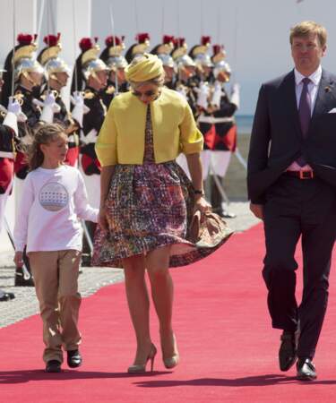 Maxima et Willem-Alexander des Pays-Bas lors de la cérémonie de commémoration du 70ème anniversaire du débarquement, le 6 juin 2014