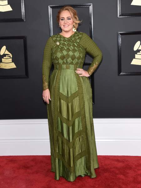 En 2017, Adele resplendissait à la cérémonie des Grammy Awards