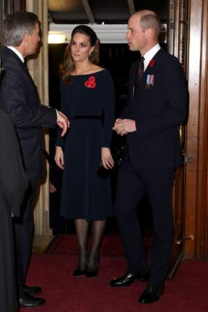 Kate Middleton et le prince William arrivent à la cérémonie du Remembrance Day