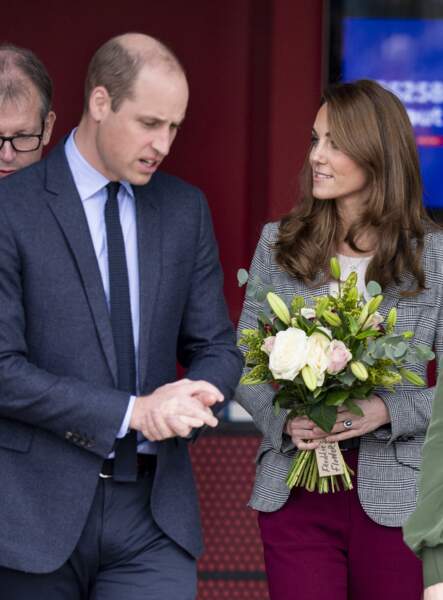 Kate Middleton recycle sa veste de blazer à carreaux signés Smythe, une marque adorée par Meghan Markle