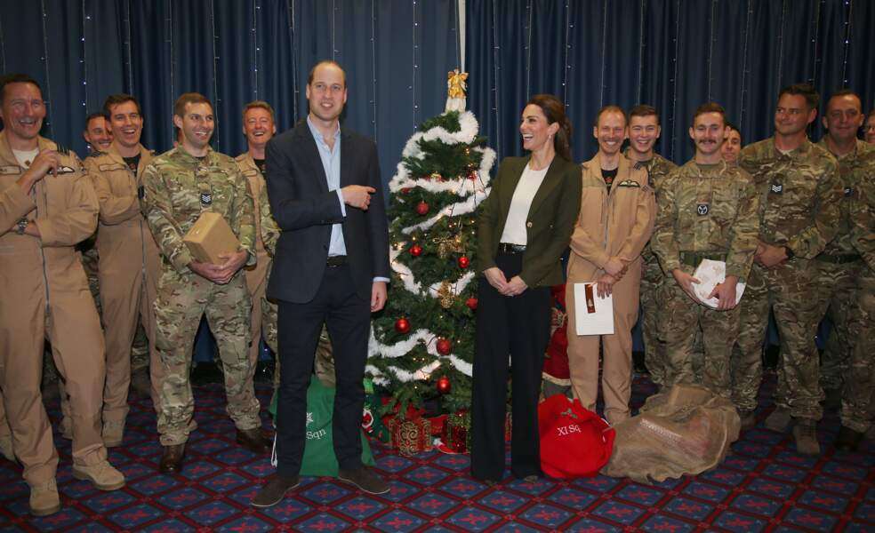 Le 5 décembre 2018 : Kate et William étaient en visite sur la base Akrotiri de la RAF à Chypre. 