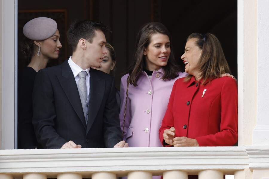 2015 : La famille de Monaco au balcon du palais princier lors de la fête nationale monégasque. 