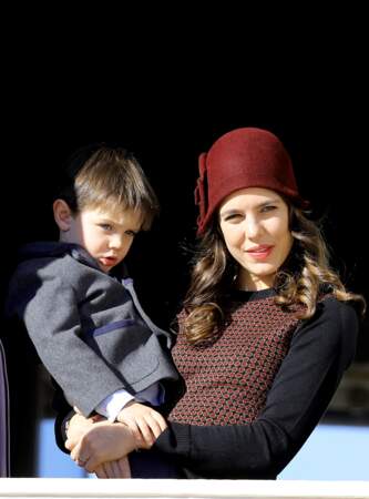 2017 : Charlotte Casiraghi et son fils Raphaël Elmaleh, font une apparition le 19 novembre lors de la fête nationale monégasque, à Monaco.