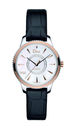 Dior VIII Montaigne, mouvement quartz, en acier, or rose, nacre, diamants, 7460 €, Dior Horlogerie