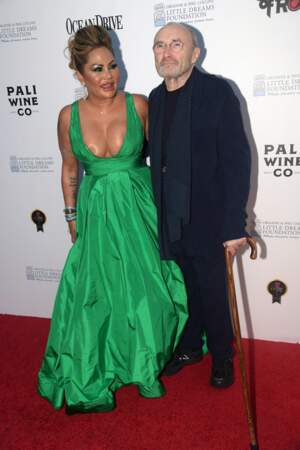 Phil Collins et sa femme Orianne lors du 4 ème gala de la fondation Little Dreams en 2018.
