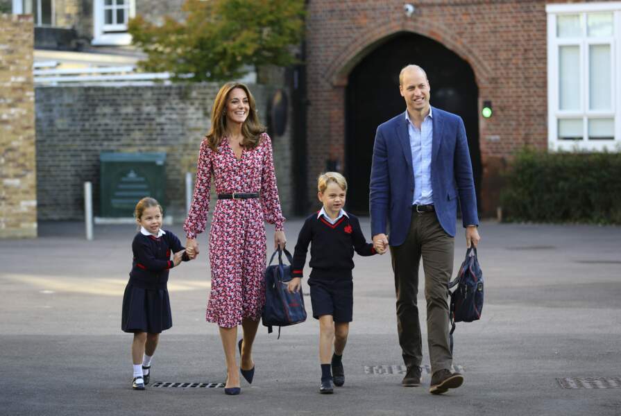 L'entrée en maternelle de la princesse Charlotte, à Londres, le 5 septembre 2019.