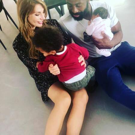 La comédienne Ariane Brodier et son compagnon le rugbyman Fulgence Ouedraogo  : de jeunes parents comblés par leur fils (né en janvier 2018) et leur fille (née le 25 avril 2019).