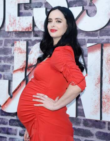 L'actrice Krysten Ritter assistait, enceinte, à la projection de la saison 3 de la série Marvel "Jessica Jones" à Los Angeles, le 28 mai 2019.