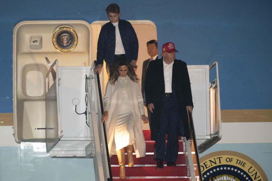Dimanche 1er décembre, Melania et Donald Trump sont revenus de Floride à Washington