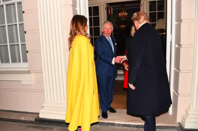 Melania Trump et son époux ont été reçu par Charles de Galle, prince de Galles, et Camilla Parker Bowles, la duchesse de Cornouailles, lors d'une réception organisée à Clarence House, à Londres, en marge des 70 ans de l'Otan. 