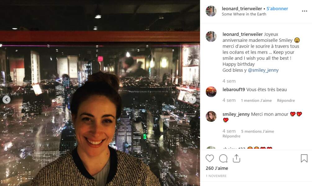 Léonard Trierweiler poste régulièrement des clichés de Jennifer sur son compte Instagram