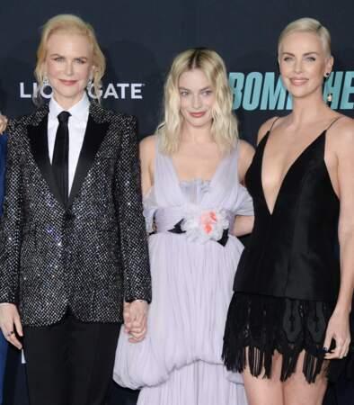 CHarlize Theron, Nicole Kidman et Margot Robbie ont formé un trio ultra-stylé lors de la projection de "Bombshell" à Los Angeles.