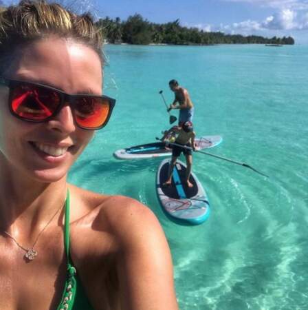 Vacances en famille sous le soleil de Bora Bora pour Sylvie Tellier et sa famille pour fêter la fin de 2018.