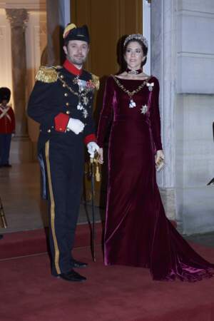 Le prince Frederik et la princesse Mary - La famille royale de danemark fete le Nouvel An au Palais d'Amalienborg a Copenhague au Danemark le 31 decembre 2013.